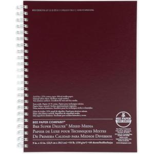imageBee Paper Company Super Deluxe Sketch Paper 9 by 12Inch 100 Sheets per Pack18inch x 24inch  50 Sheet Wire Bound Pad