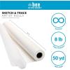 imageBee Paper 12quot x 20 yds Sketch and Trace Roll WhiteWhite