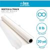 imageBee Paper 12quot x 20 yds Sketch and Trace Roll WhiteWhite