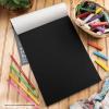 imageBee Paper Black Bristol Pad 11quot14quot9inch x 12inch  12 Sheet Tape Bound Pad