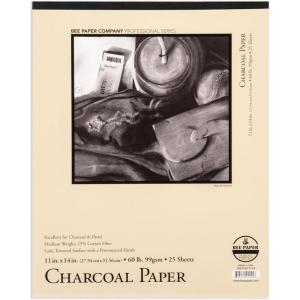 imageBee Paper  11quotx 14quot Charcoal Paper Sketch Pad 25 Sheets11inch x 14inch  25 Sheet Tape Bound Pad