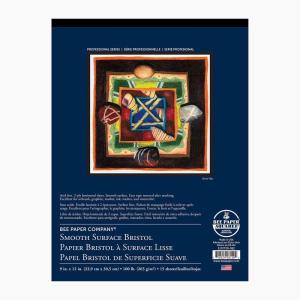 imageBee Paper 2Ply Plate Bristol Pad 9Inch by 12Inch11inch x 14inch  15 Sheet Tape Bound Pad