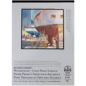 imageBee Paper Cold Press 90 Pound Watercolor Paper Pad 9Inch by 12Inch90 lb  11inch x 15inch  15 Sheet Tape Bound Pad