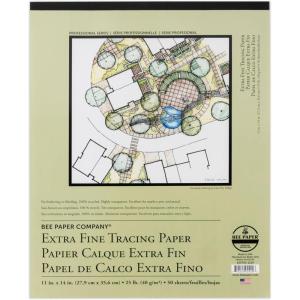 imageBee Paper  11quotx 14quot Bleed Proof Extra Fine Tracing Paper Pad 50 Sheets11inch x 14inch  50 Sheet Tape Bound Pad