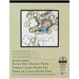 imageBee Paper  11quotx 14quot Bleed Proof Extra Fine Tracing Paper Pad 50 Sheets9inch x 12inch  50 Sheet Tape Bound Pad
