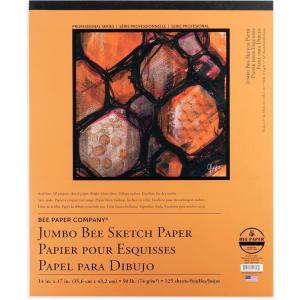 imageBee Paper  11quotx 14quot Jumbo Bee Sketch Paper Pad 125 Sheets14inch x 17inch  125 Sheet Tape Bound Pad